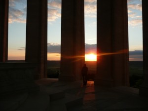 Karina at the Butte de Montsec memorial