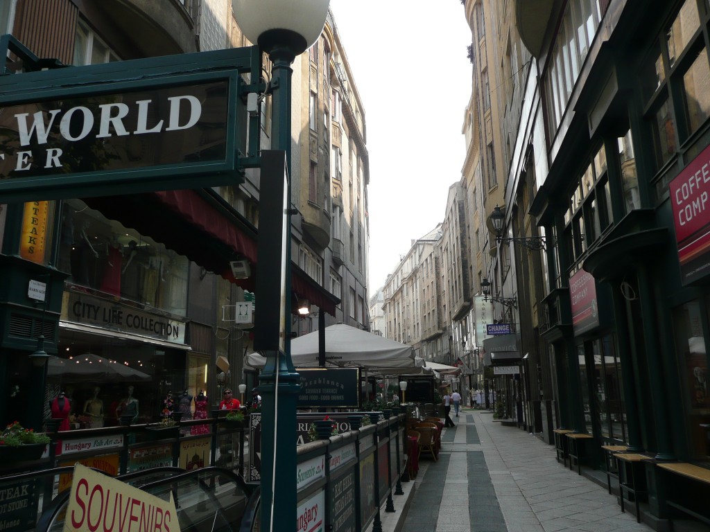 Downtown Pest - the shopping heart. more bookstores than Mcdonalds with is a nice change