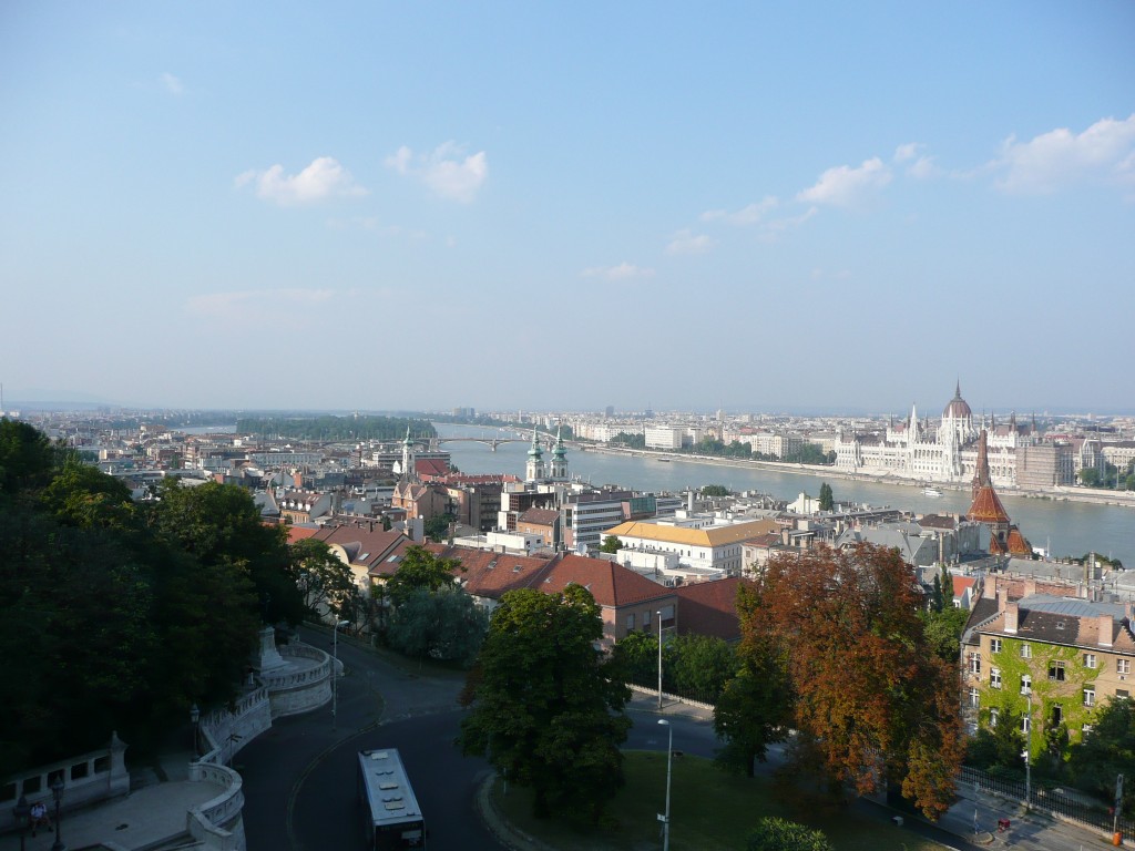 View from Buda Citadelle, towards Pest on the other bank of the Danube